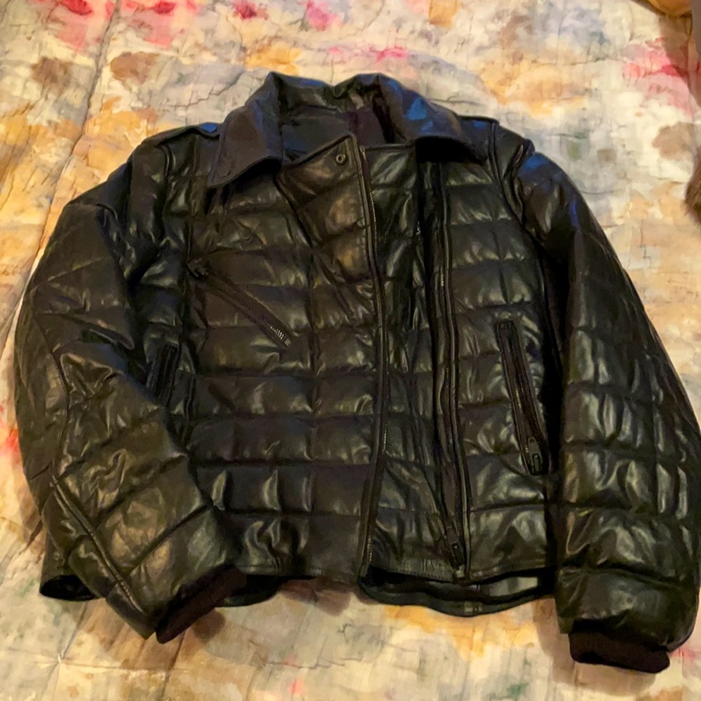 Alexander Wang for H&M leather puffer jacket, new without tags, sz 12 runs small
